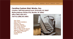 Desktop Screenshot of carolinacustomstairworks.com