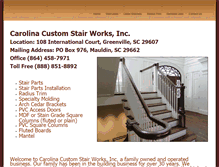 Tablet Screenshot of carolinacustomstairworks.com